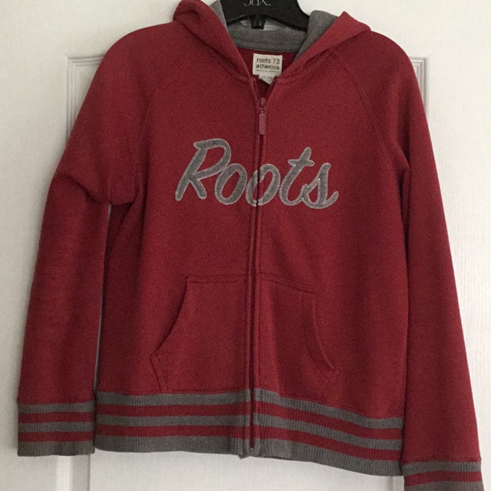 ROOTS Red and Gray Sweatshirt & Hoodies Casual Wear